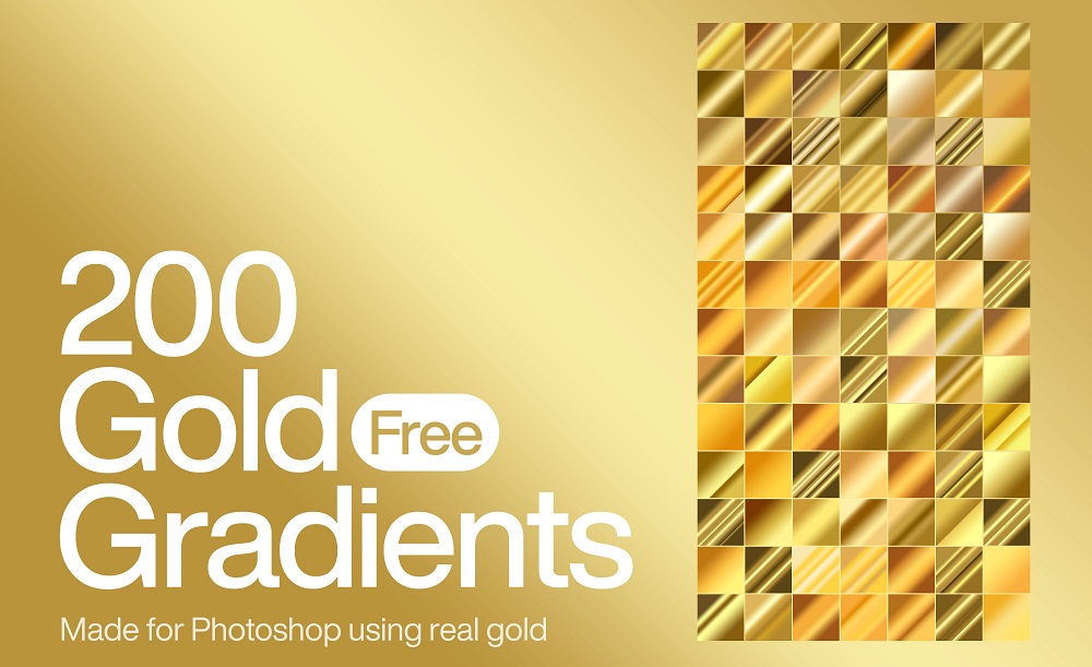 گرادینت طلایی فتوشاپ